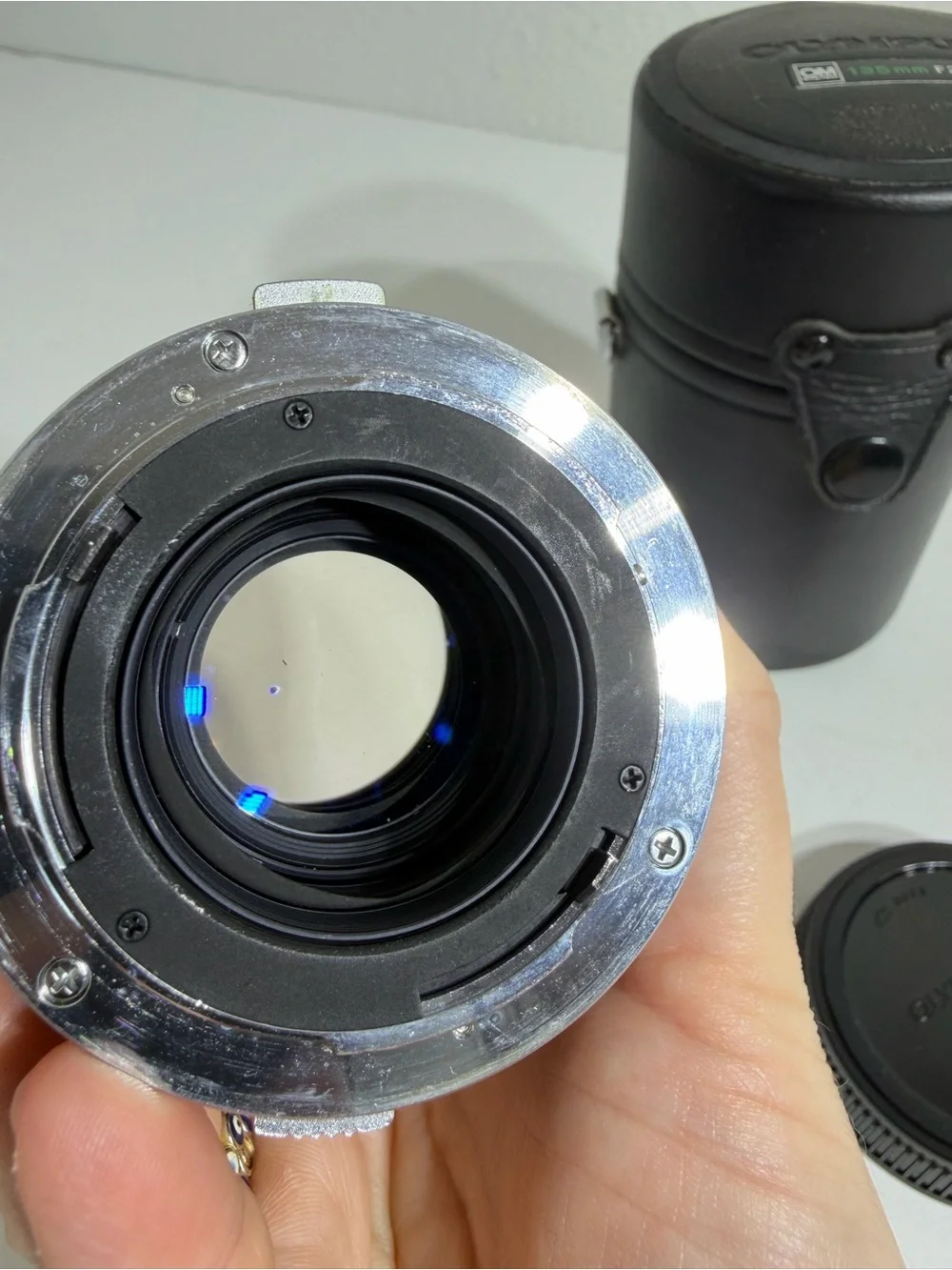 Vintage Olympus 135mm F2.8 Lens with Case